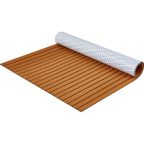 Revêtement de sol pour bateau en mousse EVA 2400 x 1160 x 6 mm, plancher de revêtement de sol autocollant antidérapant, 27 840 cm², tapis marin pour bateaux, yacht, ponton, terrasse de kayak (1/5)