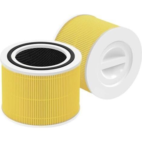 Lot de 2 filtres de rechange pour purificateurs d'air Levoit Core 300 et Core 300S, système de filtration au charbon actif 3 en 1 True H13 HEPA, filtre RF Core 300 de remplacement (1/5)