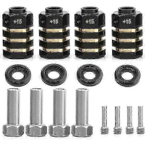 Entretoises en laiton pour moyeux hexagonaux de roues RC TRX4 et TRX6, adaptateur d'entraînement hexagonal (+15 mm d'épaisseur) (1/5)