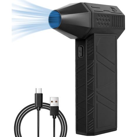 Aspirateur pneumatique électrique, 130 000 tr/min, 3 vitesses réglables, réutilisable, pour clavier d'ordinateur, extérieur, voiture, maison (1/5)