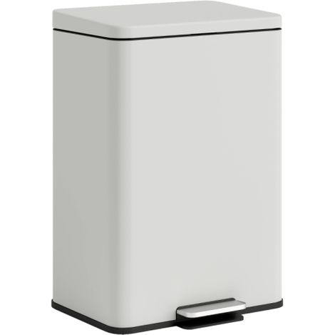 20L Soft-Close Pedal Kitchen Bin with Stay-Open Feature and Removable Inner Bucket for Home and Office, Cream Color