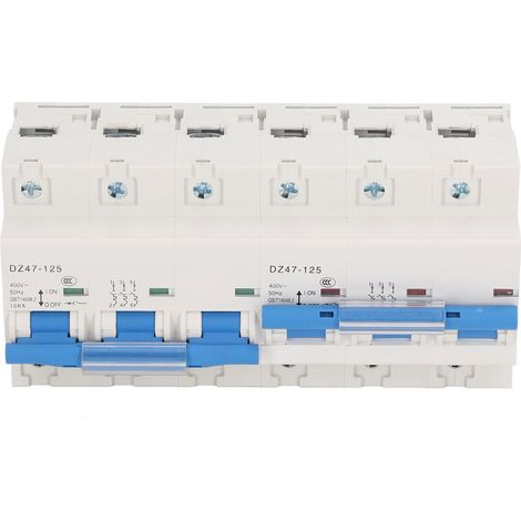 Interrupteur de puissance manuel de conversion pour disjoncteur de protection contre les fuites de courant, disjoncteur CA 400 V 6P 10 kA 80 A (1/5)