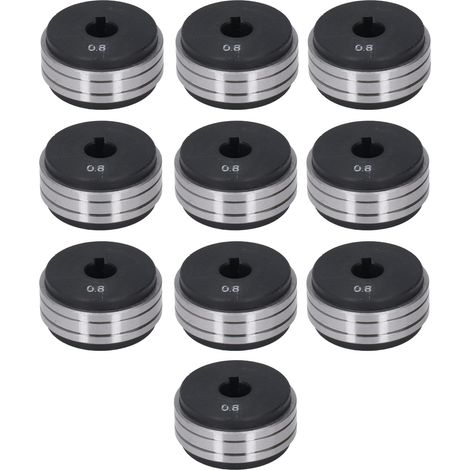10 rouleaux d’alimentation en acier à roulements, fils nylon, pour soudeuse 200A 350A 500A, diamètre 0,8-1,0 mm, jeu de 10 pièces (1/5)