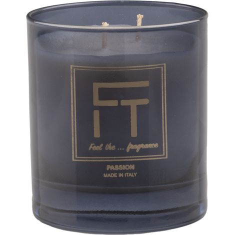 Set diffusore e candela in vetro nero fumè aroma agrumato 100 ml. (1/3)