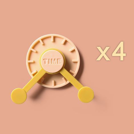 4pcs 360° Rotating Adhesive Hook No Drilling Required - Universal Bell-Shaped Hanger - Small Hook for Accessories, Practical and Convenient for Kitchen or Office (Burnt Yellow + Light Pink) (1/5)