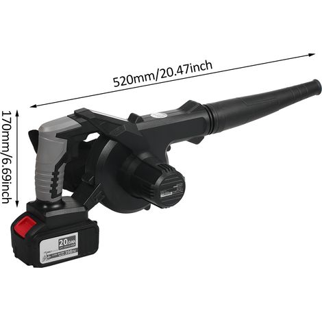 [JAMAIS UTILISÉ]Souffleur de feuilles sans fil à vitesse variable, 21 000 tr/min, puissant souffleur-aspirateur électrique 2 en 1 pour jardin et cour.