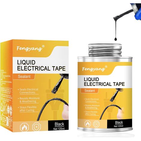 Electric Insulating Gel, Liquid Rubber Coating, Waterproof Electrical Tape Glue, Black Liquid Electrical Tape (1/5)