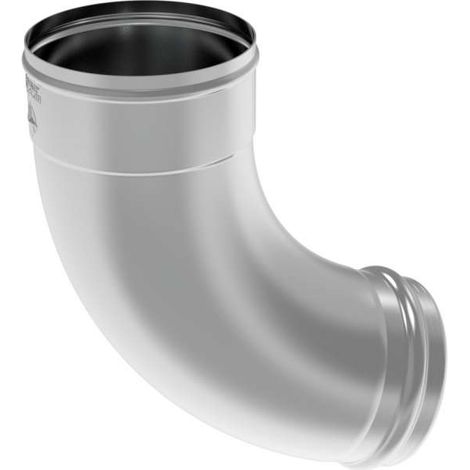Zambelli Titanzink Meister-Wulstbogen 72 Grad 100 mm mit geprägter Sicke für Rohrausfluss, 133110-E-