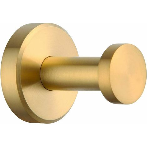 Peignoir porte-serviettes noir mat, patère moderne en acier inoxydable, porte-serviettes de douche pratique, pour le rangement de la salle de bain et de la cuisine (patère en acier inoxydable, or bros (1/5)