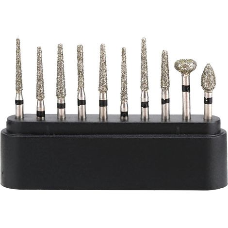 10-teiliges Set Dental-Diamantbohrer FG 1,6 mm Hochgeschwindigkeits-Handstück-Schmirgelbits (1/5)