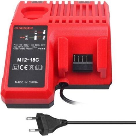 Replacement Mivoch Milwaukee M12-18 Charger 12V-18V 3A Fast Charging Lithium Battery Dual Charger (1/5)