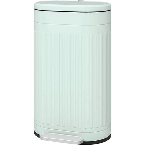 30L poubelle à pédale avec couvercle verrouillable, seau intérieur amovible, fermeture silencieuse, 36,5 x 31,2 x 60,8 cm, vert (1/5)