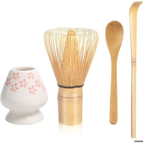 Kit Matcha - Bol En Céramique Avec Bec Verseur - Fouet En Bambou - Cuillère À Matcha - Passoire Et Support - Ensemble Complet Pour Cérémonie Du Thé (1/2)