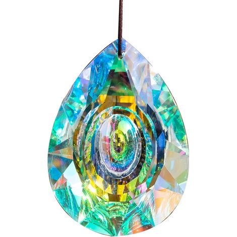 Pendentifs en cristal pour lustre, prismes de fenêtre, attrape-soleil, pièces détachées pour lustre, pendentifs arc-en-ciel, 89 mm / 3,5 pouces (1/4)