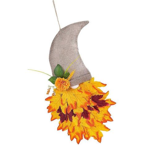 Décoration de couronne de gnomes en forme de feuille d'érable pour Thanksgiving, style ferme, panneau suspendu (1/5)
