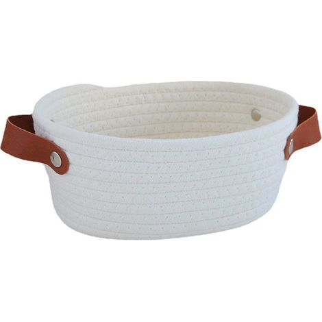 Panier De Rangement - Corde De Coton Écologique - Pour Salle De Bain Cuisine Bureau - 1 Pièce (1/5)