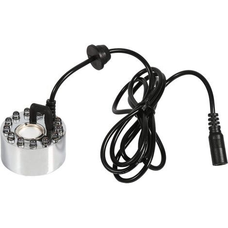 Fountain Pond Water Mist, Ultrasonic Nebulizer, Atomizer, Fogger, Humidifier, 12 LEDs, 24 V, Color (Tricolor Gradient Atomizer), Ultrasonic Mist Maker