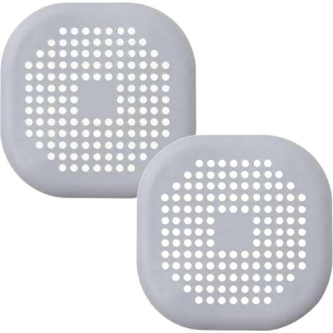 Silikon-Duschablaufstopfen mit Saugnapf, einfach zu montieren, 2er-Pack (grau) (1/4)