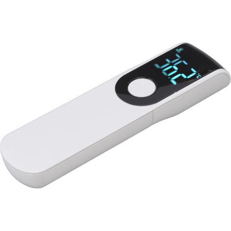 Pistolet thermique infrarouge sans contact portable pour front - Thermomètre numérique mains libres pour maison et hôtels, blanc (1/5)