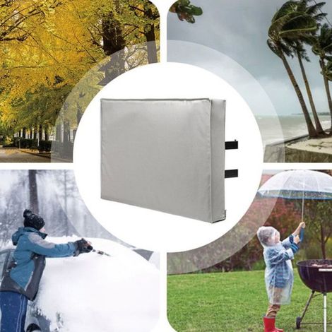 Housse de protection pour téléviseur d'extérieur, PVC, 50-52, gris Étiquette (1/5)