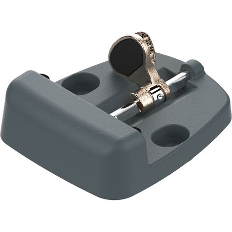 Sabot de portail à tourniquet - large - aluminium - noir - TIRARD (1/3)