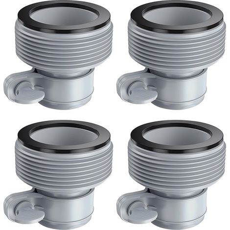 Lot de 4 adaptateurs de tuyau de piscine type B pour pompes de filtration Intex tuyaux de 1,5 pouce systèmes d eau salée et piscines hors sol raccords de conversion (1/5)