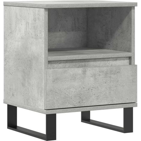 Maison Exclusive - Comodino Grigio Cemento 40x35x50 cm in Legno Multistrato