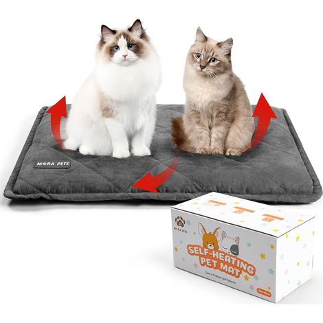 Coussin Auto Chauffant Chat Tapis Chauffant Tapis Thermique sans électricité Couverture pour Chat et Chiens Lavable 76 x 52 CM (1/5)