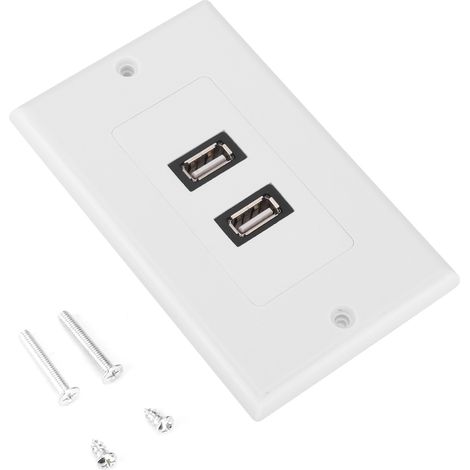 Dual-Port-USB2.0-Wandplattenpaneel für die Dekoration von Heimbürogebäuden und Hotels (1/5)