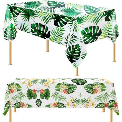 Nappe en Plastique - LARGEIGHT - Hawaïenne - Imperméable - Résistante à l'huile - 137x274 cm (1/4)