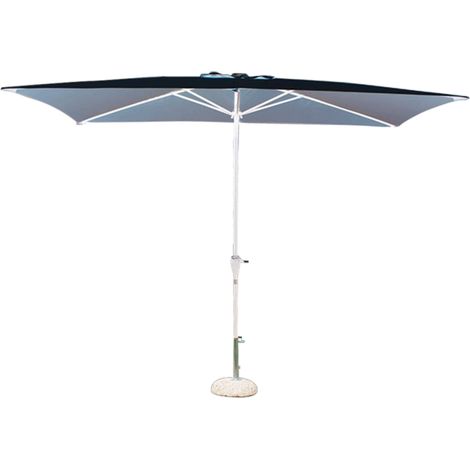 OMBRELLONE POLY ECO RETTANGOLARE 2 X 3 MT CON TELO GRIGIO (1/4)