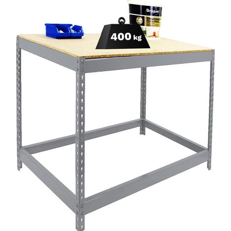 Établi fixe Simonrack Basic 1 120 x 90 cm bois et acier