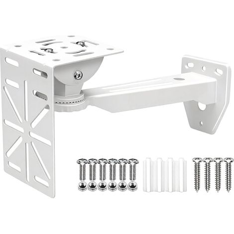 Soporte de acero resistente para poste de cámara de seguridad, ajustable a 180°/360°, soporte multiusos para cámara (montaje en pared). (1/5)