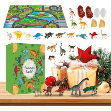Calendrier de l'Avent Dinosaure pour Dinosaure Réaliste avec Carte (1/5)