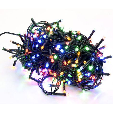 Lupex Shop - Luci led da interno, per decorazioni natalizie, effetti speciali, 8 numeri di gioco, colore Multicolor - 100 led (1/3)