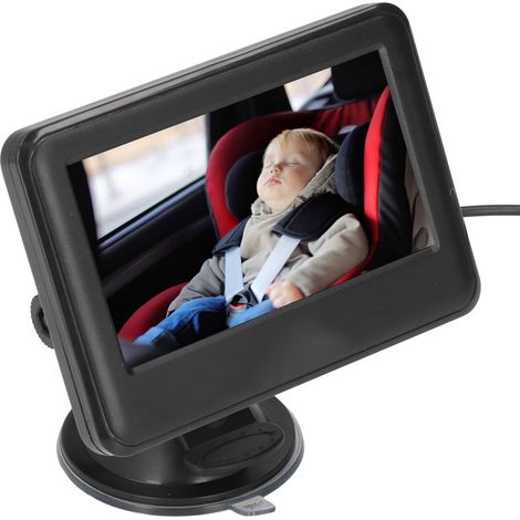 Écran de surveillance bébé 4,3 pouces TFT, vision large 120°, caméra siège arrière avec vision nocturne infrarouge pour monospace et SUV 12V (1/5)