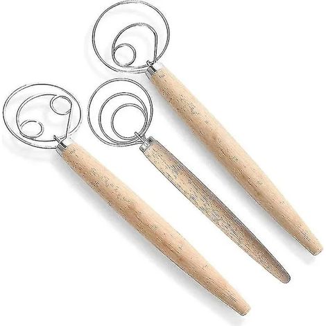 Impastatrice danese, set da 3 pezzi in acciaio inox, ideale per torte, dessert, pane e pizze. (1/4)