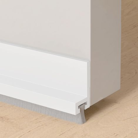 Joint De Porte 100cm Blanc Auto-Adhésif Isolation Phonique Boudin Porte Joint Brosse Peut Être Coupé à La Taille Pour Bas De Porte (blanc, 100cm) (1/5)