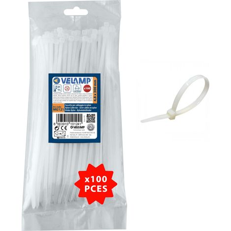 Fascette bianche in nylon 4,8x300 100pz