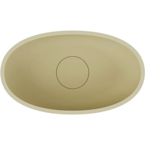 Vasque à poser beige ESCALA RIHO 55x32 cm solid surface (1/4)