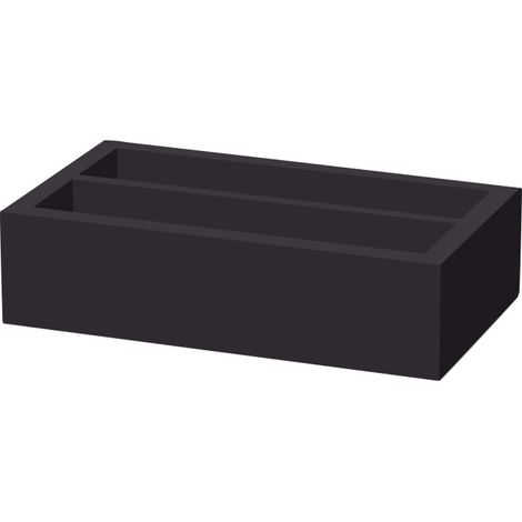 Boîte à couverts noire Madeira à deux sections 275x165x60 mm - Finedine (1/4)