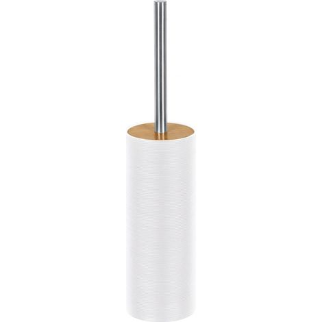 Kleine Wolke WC-Bürstenhalter Kyoto Weiß 9 x 40cm rund stehend Bambus Toilette