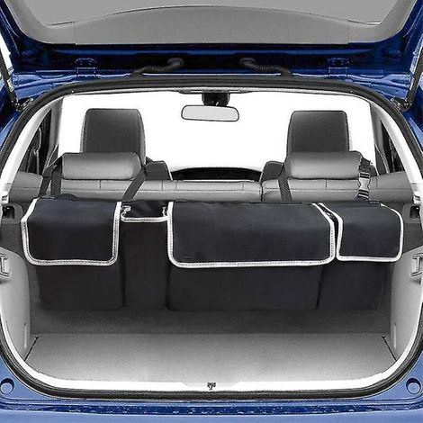 Organisateur de coffre de voiture, sac de rangement réglable à suspendre pour siège arrière, organisateurs de dossier de siège automobile Oxford multi-usages de grande capacité (1/5)