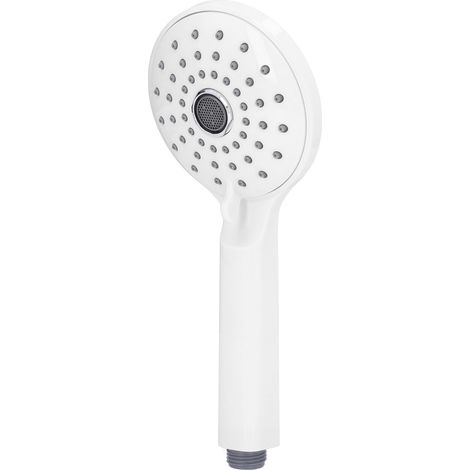 Pommeau de douche à main en ABS, deux modes de pression, jet haute pression anti-éclaboussures, accessoires de salle de bain, blanc (1/5)