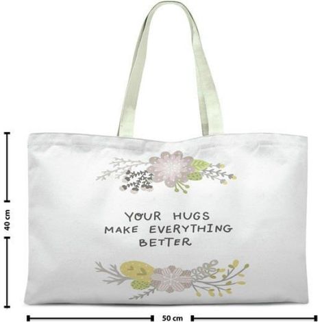 Sac Tote - Sac Shopping Coton Toile - 70 x 50 cm - Pour Courses Et Quotidien - 1 Pièce (1/2)
