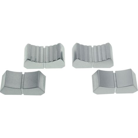 ALPS 76655  Schiebeknopf  Velour-Chrom (glatt) (L x B) 12 mm x 26 mm 1 St.