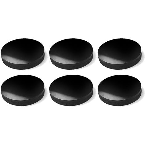 Cyclingcolors – Lot de 6 patins en silicone antidérapants Ø28mm – Anti-vibration pour meubles – Adhésifs pour sols durs – Couleur noire