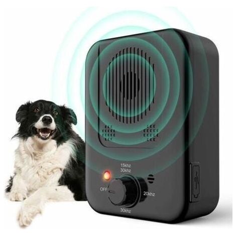 Dispositivo antiabbaio per cani, antiabbaio a ultrasuoni, dispositivo antiabbaio automatico a ultrasuoni impermeabile per cani di piccola e grande taglia, INHHUB (1/4)