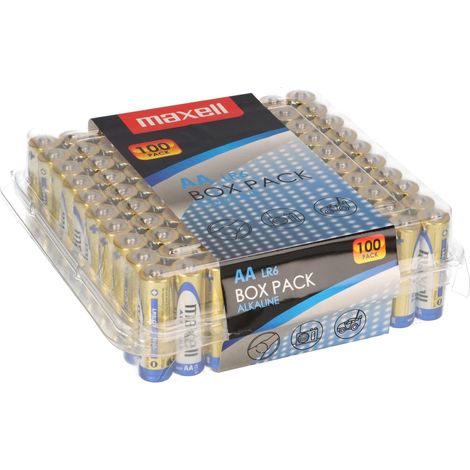 100er Box Maxell Batterien AA Mignon LR6 Alkaline (1/5)