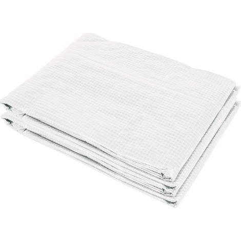 Greenhouse Replacement Cover ONLY Winter Garden Plant PE Cover with Roll-up Windows Door, 6 x 3 x 2m White